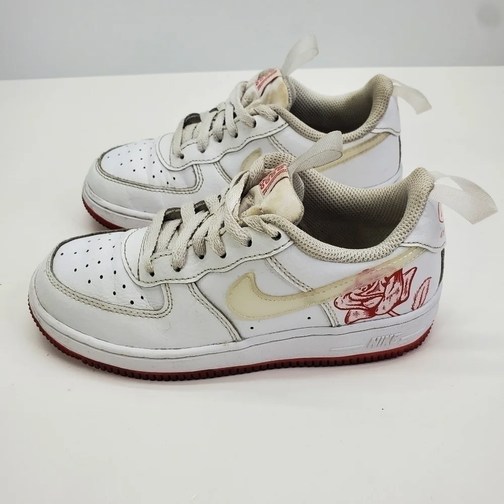 Nike Air Force 1 Bodega Sneakers CN8540-100 Size 13.5C Shoes White Red